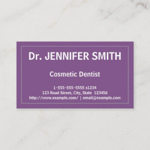Simple Cosmetic Dentist Visitekaartje