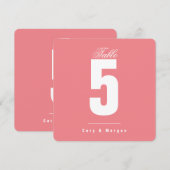 Simple Cotton Snoep Roze | Vast |Nummer tabel (Voorkant / Achterkant)