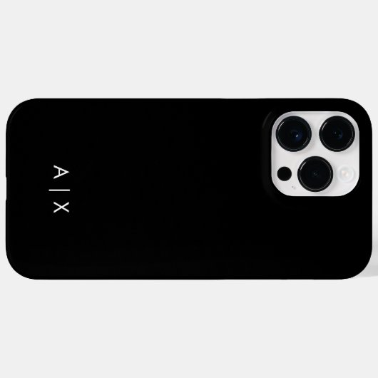 Simple Couple Name monogrammed Case-Mate iPhone Case (Achterkant (horizontaal))