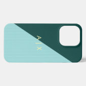 Simple Couple Name monogrammed iPhone Hoesje (Achterkant horizontaal)