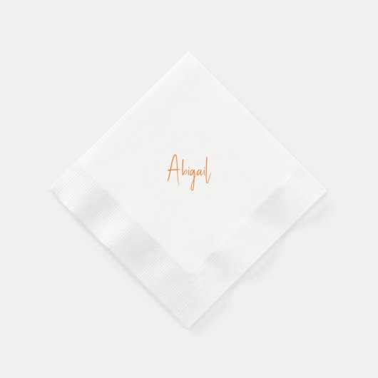 Simple Couple Orange Script Name Wedding  Servet (Hoek)