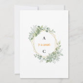 Simple Couple Wedding Invitation Kaart (Achterkant)