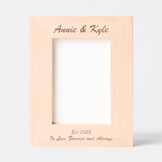 Simple Couple's Names Jubileum Datum Gegraveerde Lijstjes (Voorkant)