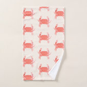 SimPle Crab Ocean Pattern Earthy Tone Bad Handdoek (Handdoek)