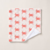 SimPle Crab Ocean Pattern Earthy Tone Bad Handdoek (Wasdoekje)