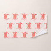 SimPle Crab Ocean Pattern Earthy Tone Bad Handdoek (Handdoek)