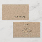 Simple Crafter Tan Kraft Visitekaartje (Voorkant / Achterkant)