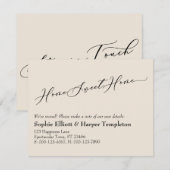 Simple Cream Home Sweet Home Nieuw adres Kaart Notitiekaartje (Voorkant / Achterkant)