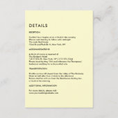 Simple Cream Wedding Details  Informatiekaartje (Voorkant)