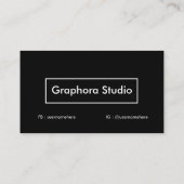 Simple Creative Modern Black Sleek Aesthetic Visitekaartje (Achterkant)