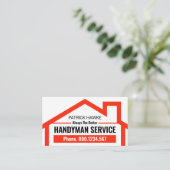 Simple Creative Red Roof Building Placard  Visitekaartje (Staand voorkant)