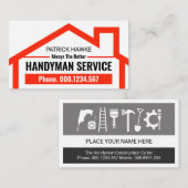 Simple Creative Red Roof Building Placard  Visitekaartje (Voorkant / Achterkant)