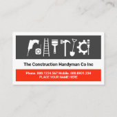 Simple Creative Rooftop Handyman Building Visitekaartje (Achterkant)