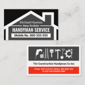Simple Creative Rooftop Handyman Building Visitekaartje (Voorkant / Achterkant)