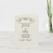 Simple Crown Minimalist Wedding Folded Invitation (Voorkant)