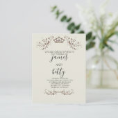 Simple Crown Minimalist Wedding Invitation Kaart (Staand voorkant)