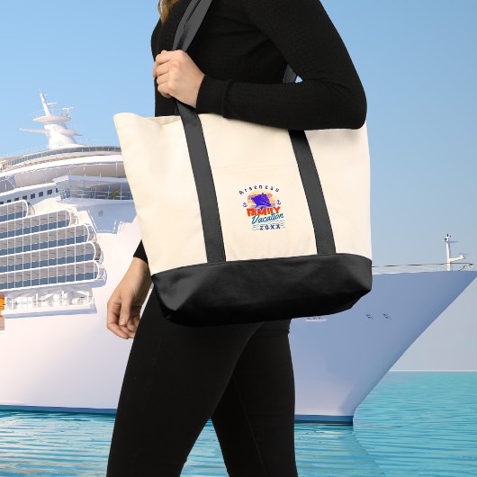Simple Cruise Day Excursion Personalize Tote Bag