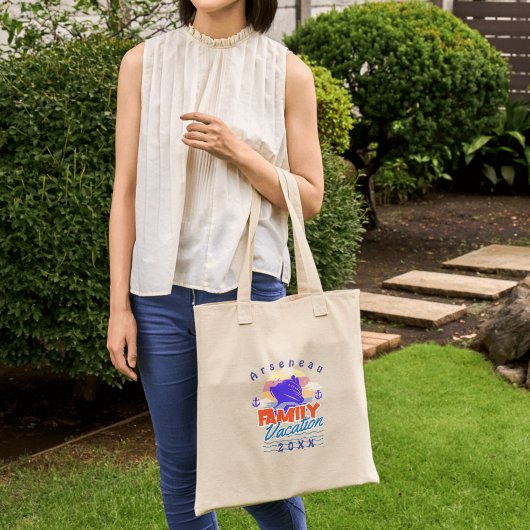 Simple Cruise Day Excursion Personalize Tote Bag