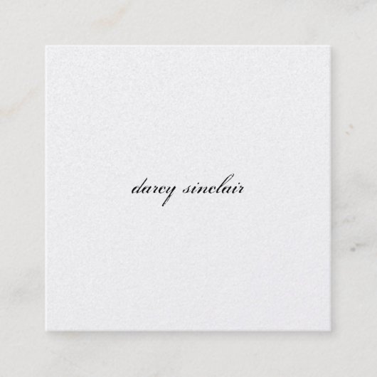 Simple Cursive Square Visitekaartje (Voorkant)