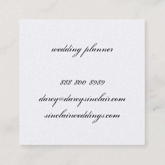 Simple Cursive Square Visitekaartje (Achterkant)