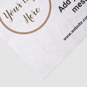 simple custom barcode add your text website QR Sq Tissuepapier (Detail)