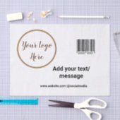 simple custom barcode add your text website QR Sq Tissuepapier (Craft)