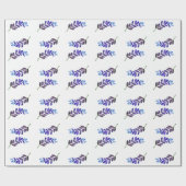 simple custom blue purple black leaves add your  t cadeaupapier (Vlak)