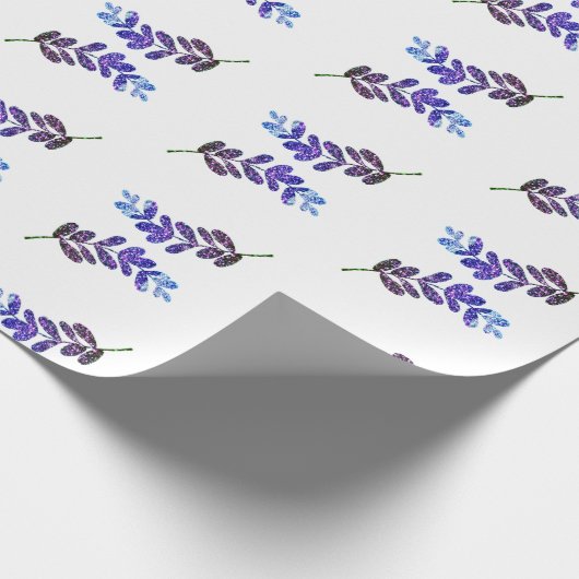 simple custom blue purple black leaves add your  t cadeaupapier (Hoek)