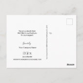 Simple Custom Business logo socials dank u Briefkaart (Achterkant)