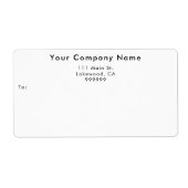 Simple Custom Business Shipping Labels (Voorkant)
