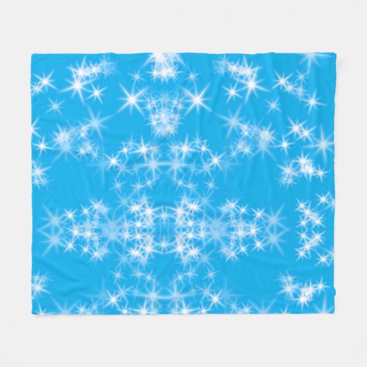simple custom colorful blue sparkle glitter throw  fleece deken (Voorkant (Horizontaal))