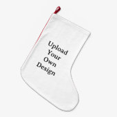 Simple Custom Coral Fleece Red Back Panel Grote Kerstsok (Voorkant (Hangend))