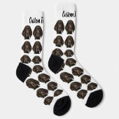 Simple Custom Dog Pet Photo Personalized Text Sock Sokken (Rechts)