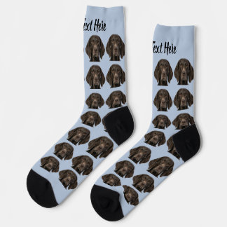 Simple Custom Dog Pet Photo Personalized Text Sock Sokken