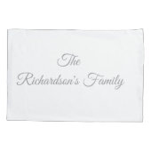 Simple Custom Family Name Black & White  Kussensloop (Achterkant)
