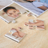 Simple Custom Family Photo Collage Legpuzzel (Zijkant)