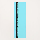 Simple Custom Fitness Text Black & Electric-Blue Yogamat (Voorkant)