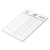 Simple Custom Logo Business Inventory Notepad Notitieblok (Schuin)