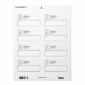 Simple Custom logo Business Return Address  Etiket (Full Sheet)
