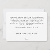 Simple Custom Logo Holiday Business Thank You Card Feestdagenkaart (Achterkant)