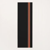 Simple Custom Logo Three Stripes Black Orange Yogamat (Achterkant)