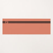 Simple Custom Logo Three Stripes  Black Orange  Yogamat (Voorkant (horizontaal))