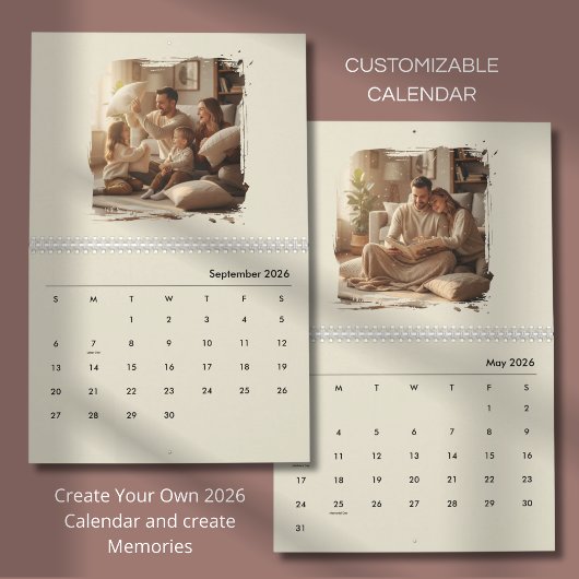 Simple Custom Modern Design Photo Kalender