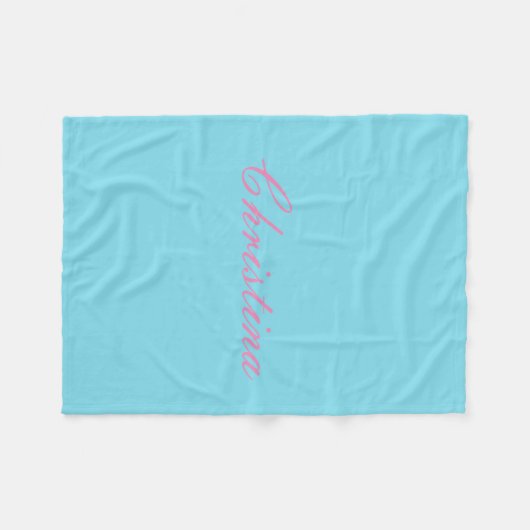 Simple Custom Name Fleece Blanket Deken (Voorkant (Horizontaal))