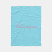 Simple Custom Name Fleece Blanket Deken (Voorkant)
