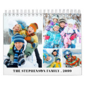 Simple Custom Photo Collage 4 Per Month Calendar Kalender (Hoes)