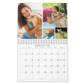 Simple Custom Photo Collage 4 Per Month Calendar Kalender (Feb 2026)