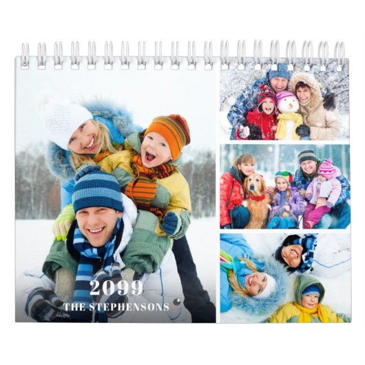 Simple Custom Photo Collage 4 Per Month Kalender (Hoes)