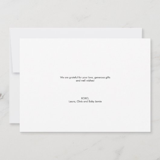 Simple Custom Photo Collage Baby shower Hartelijk Aankondiging (Achterkant)