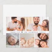 Simple Custom Photo Collage Baby shower Hartelijk  Aankondiging (Voorkant / Achterkant)